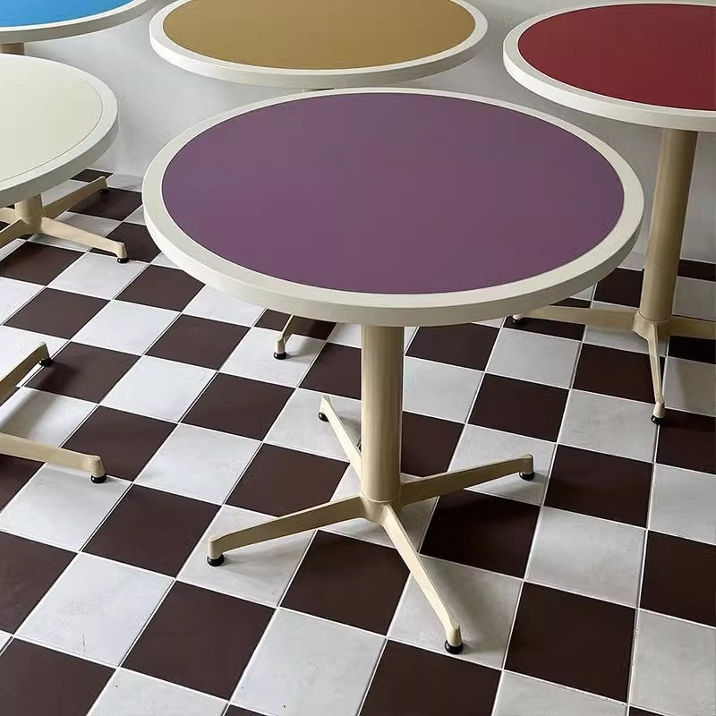 Minimalist Round Lacquered Metal Coffee Table — I