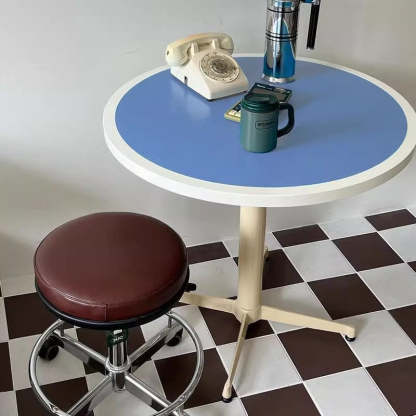 Minimalist Round Lacquered Metal Coffee Table