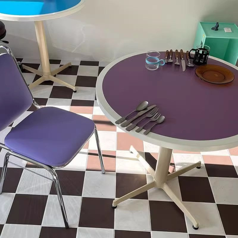 Minimalist Round Lacquered Metal Coffee Table — G
