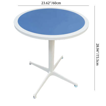 Minimalist Round Lacquered Metal Coffee Table — D