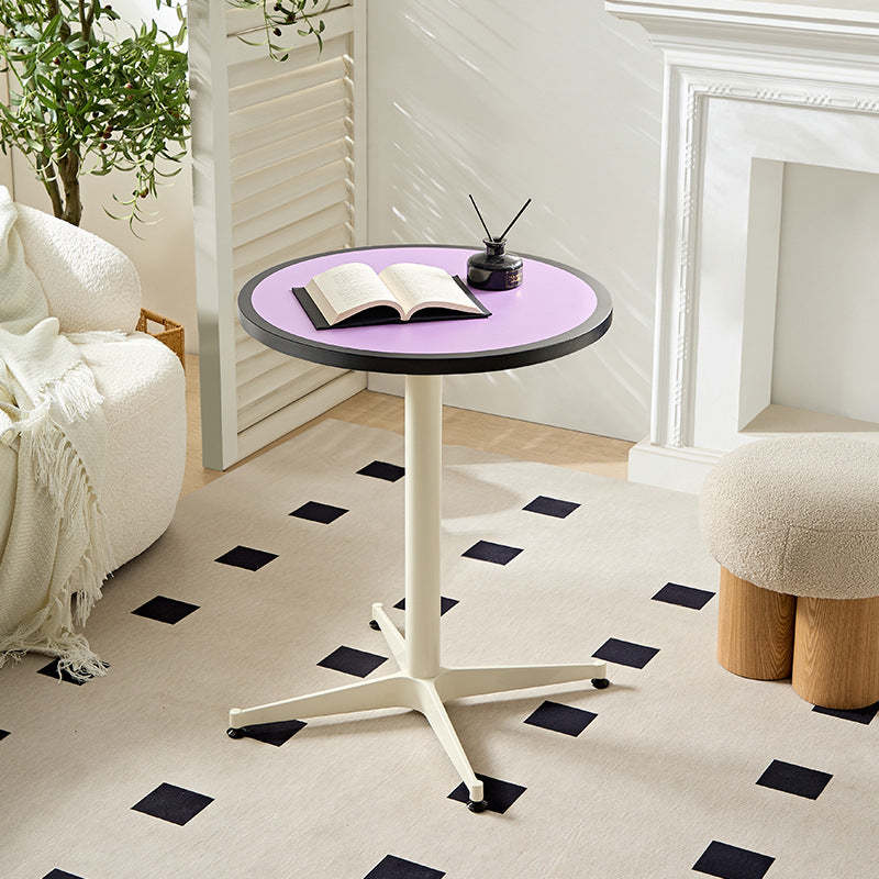 Minimalist Round Lacquered Metal Coffee Table — K