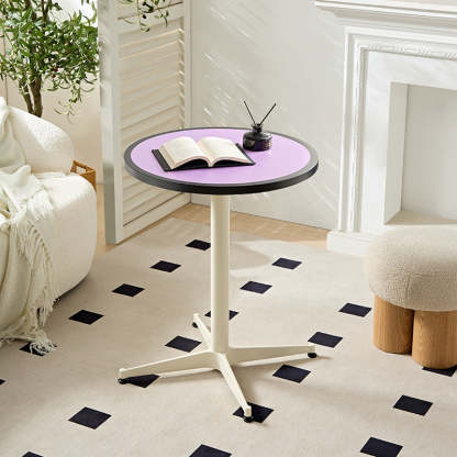 Minimalist Round Lacquered Metal Coffee Table — K