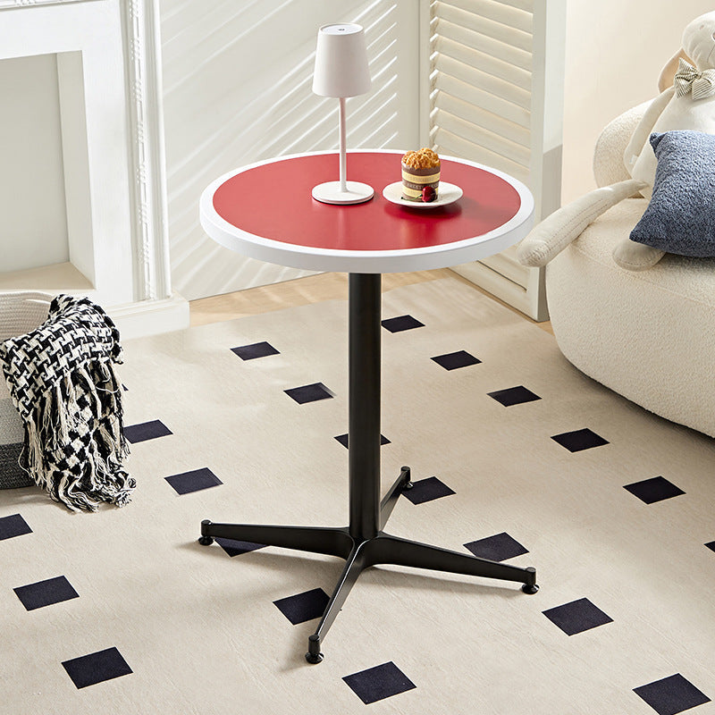 Minimalist Round Lacquered Metal Coffee Table — N