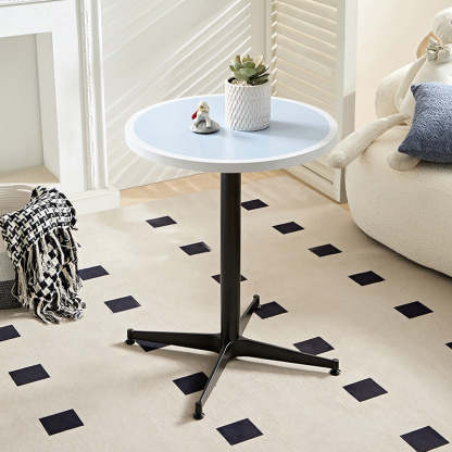 Minimalist Round Lacquered Metal Coffee Table