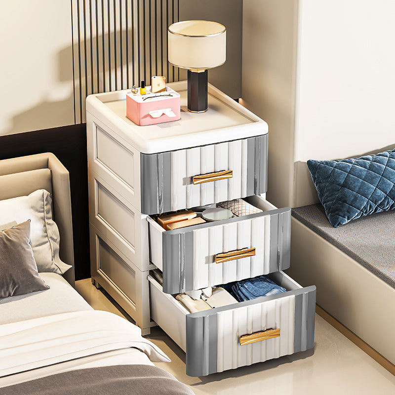 Scandinavian Plastic 3-Drawer Nightstand