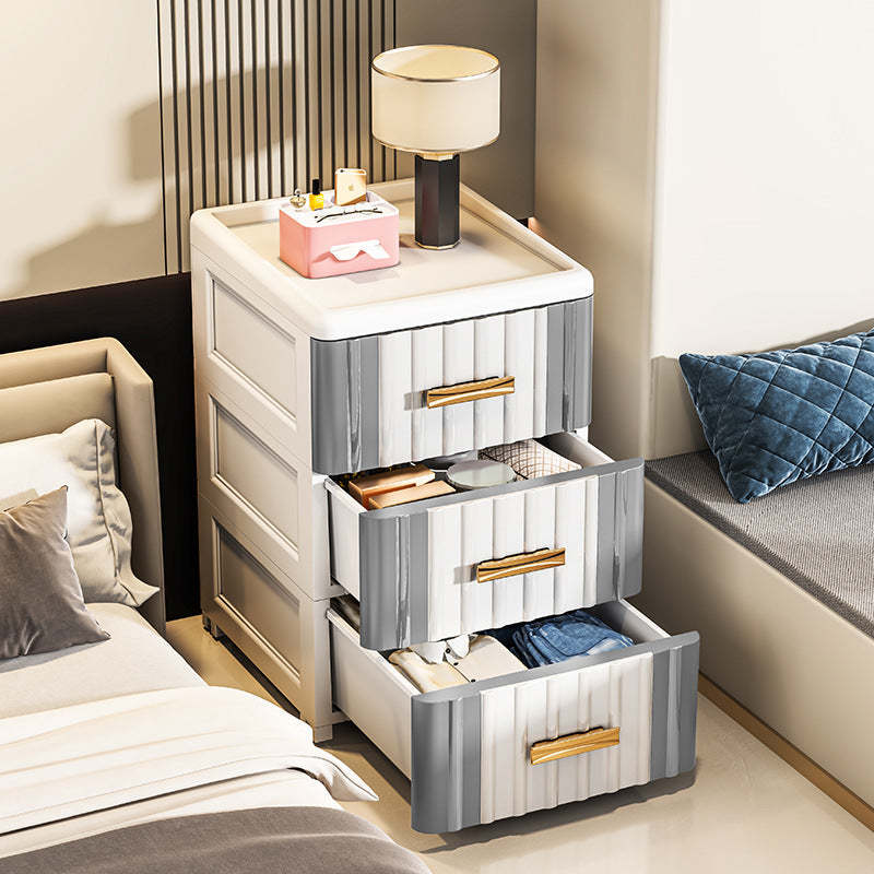 Scandinavian Plastic 3-Drawer Nightstand