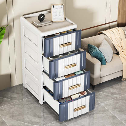 Scandinavian Plastic 3-Drawer Nightstand