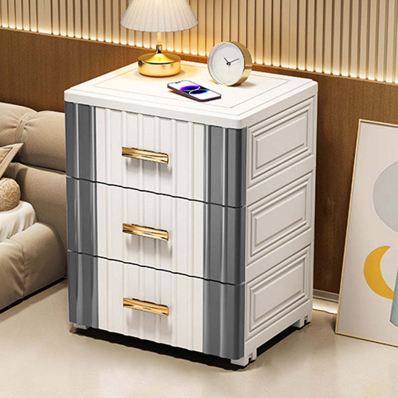 Scandinavian Plastic 3-Drawer Nightstand