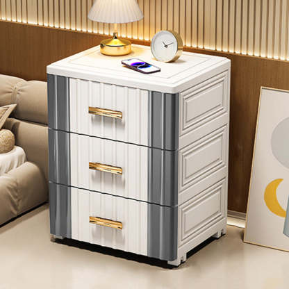 Scandinavian Plastic 3-Drawer Nightstand