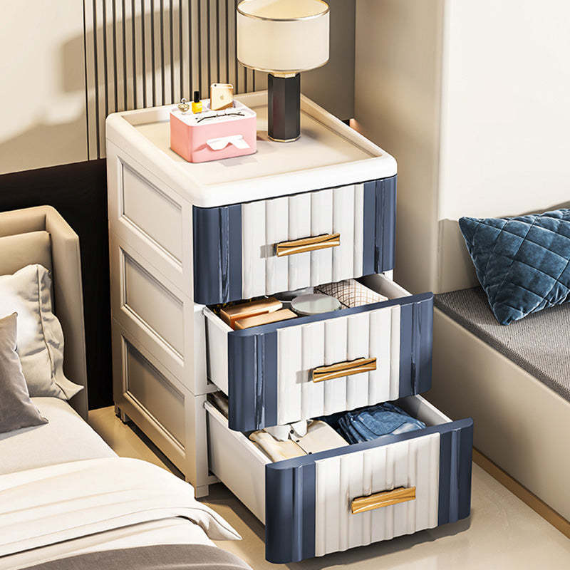 Scandinavian Plastic 3-Drawer Nightstand