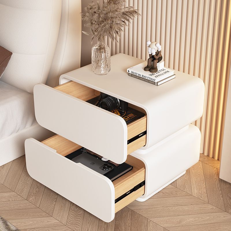 Minimalist Wood Metal 2-Drawer Nightstand