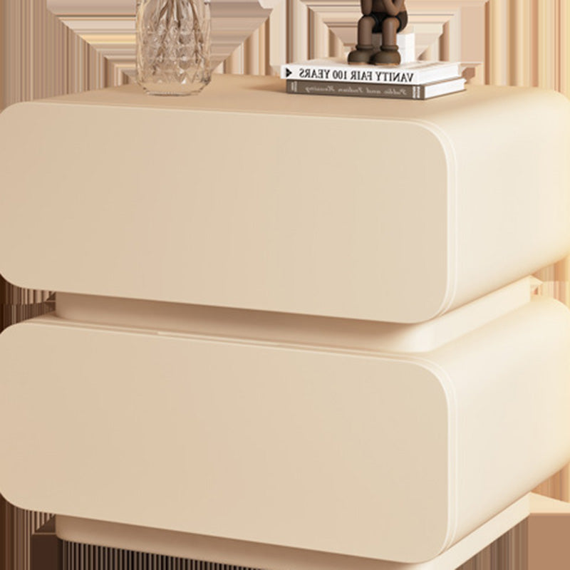 Minimalist Wood Metal 2-Drawer Nightstand