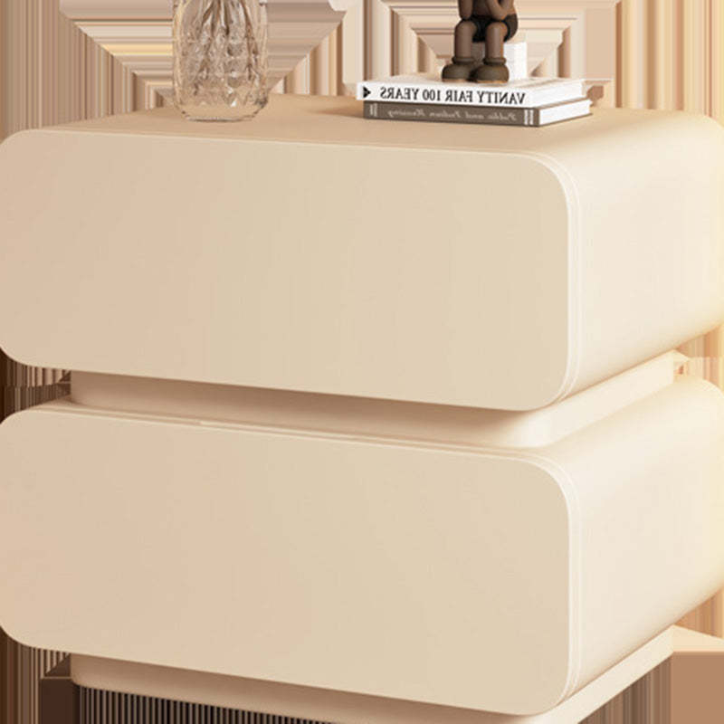 Minimalist Wood Metal 2-Drawer Nightstand