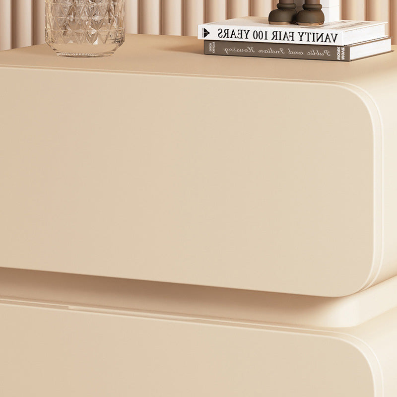 Minimalist Wood Metal 2-Drawer Nightstand