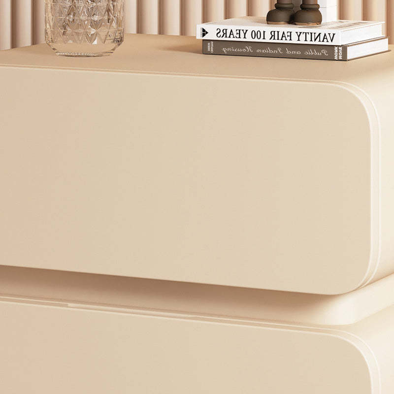 Minimalist Wood Metal 2-Drawer Nightstand