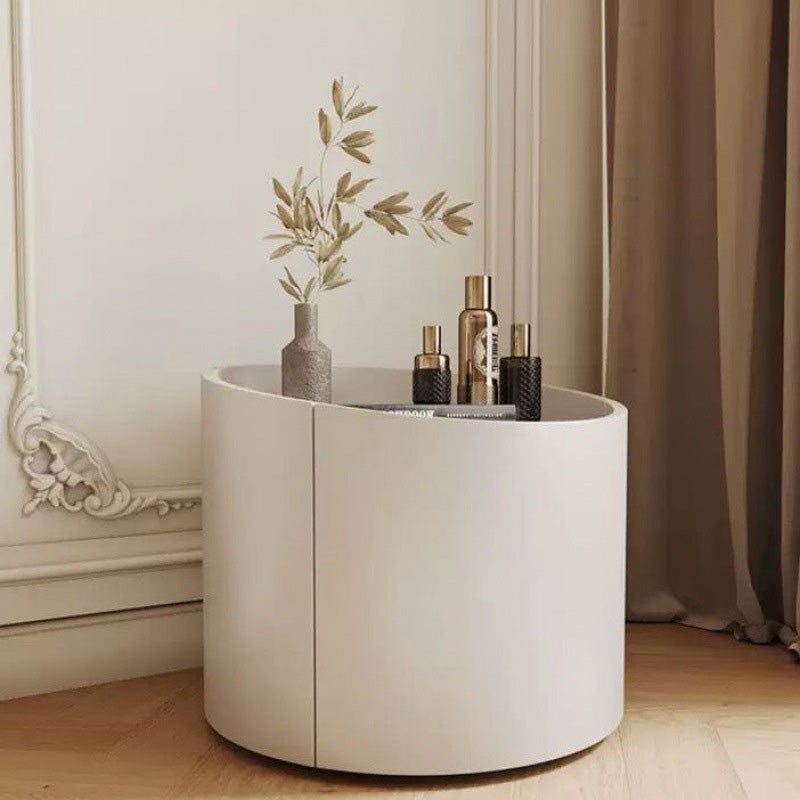 Minimalist Cylinder Solid Wood Nightstand