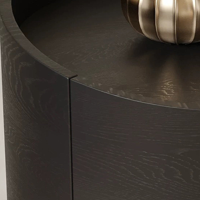Minimalist Cylinder Solid Wood Nightstand