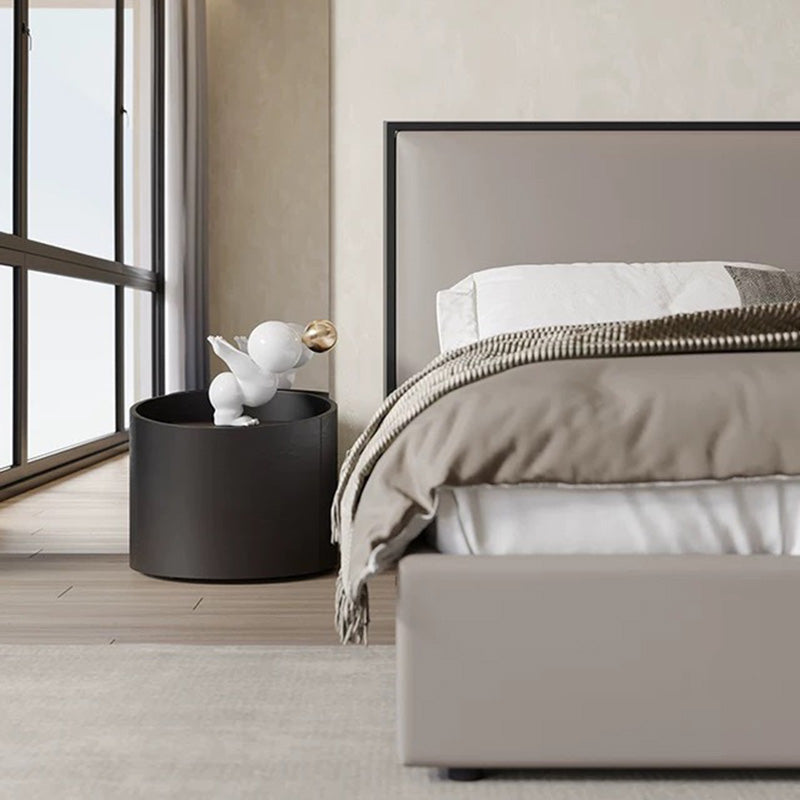 Minimalist Cylinder Solid Wood Nightstand