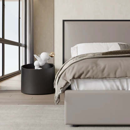 Minimalist Cylinder Solid Wood Nightstand