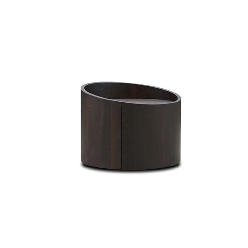 Minimalist Cylinder Solid Wood Nightstand