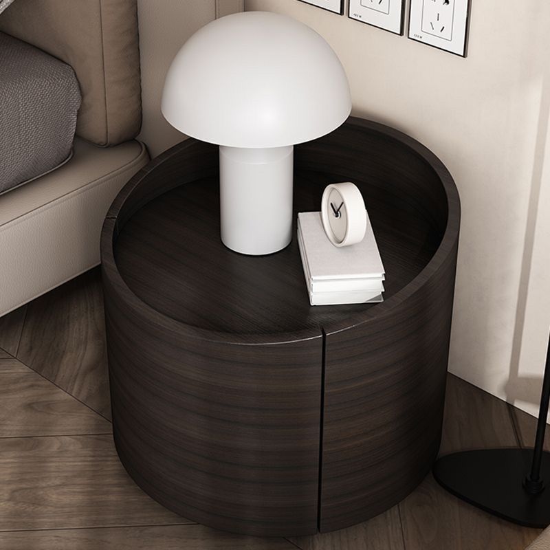 Minimalist Cylinder Solid Wood Nightstand