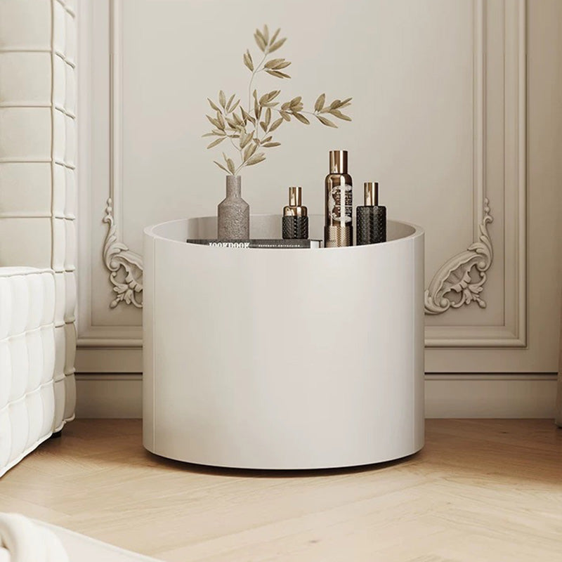 Minimalist Cylinder Solid Wood Nightstand