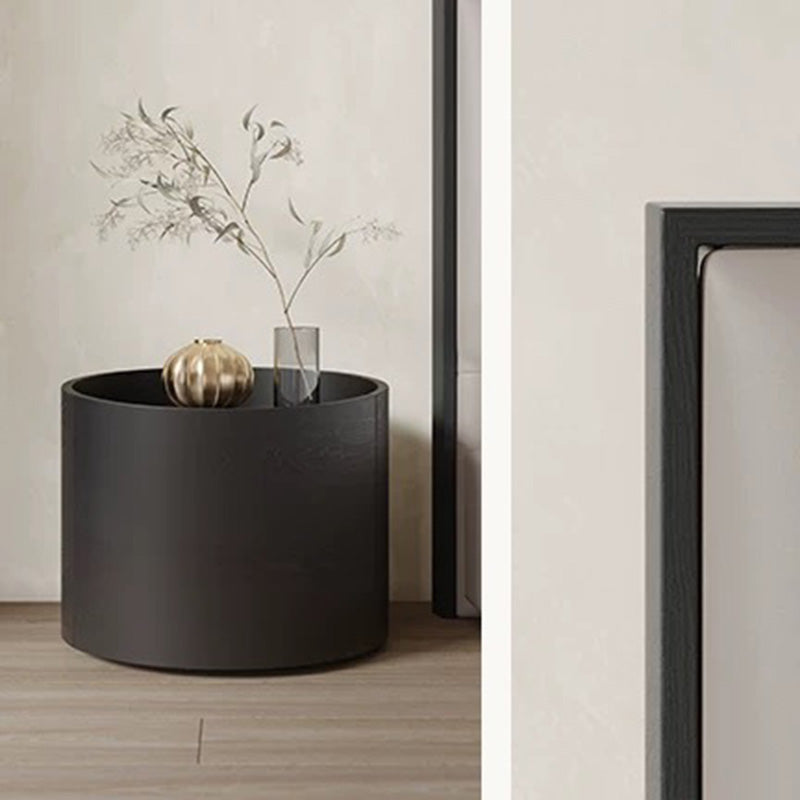 Minimalist Cylinder Solid Wood Nightstand