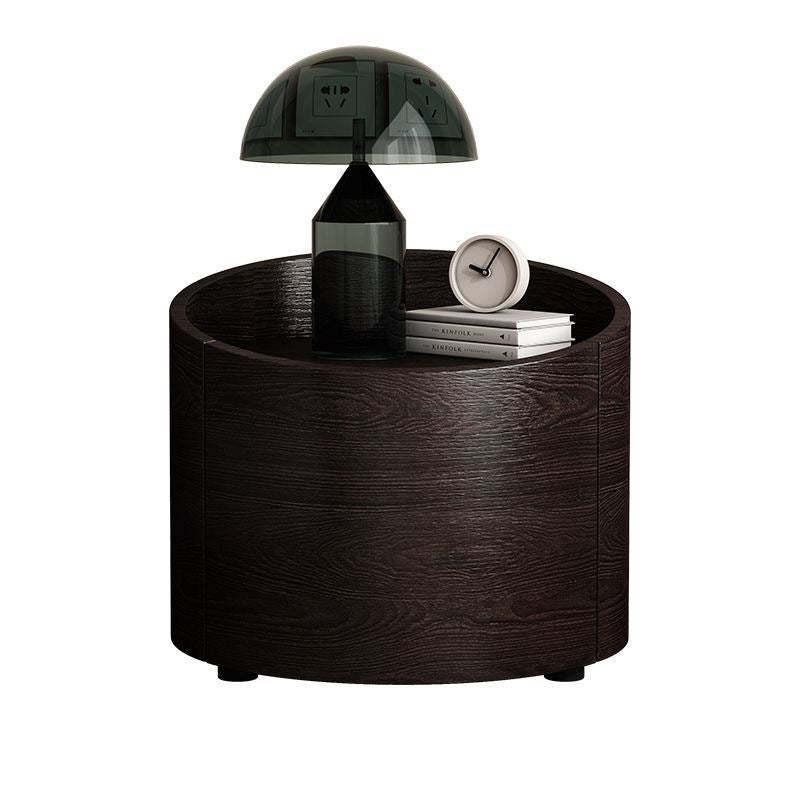 Minimalist Cylinder Solid Wood Nightstand