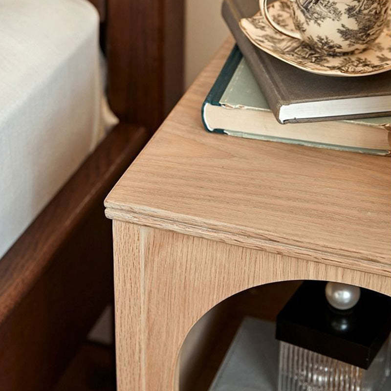 Vintage Solid Wood 1-Drawer Nightstand