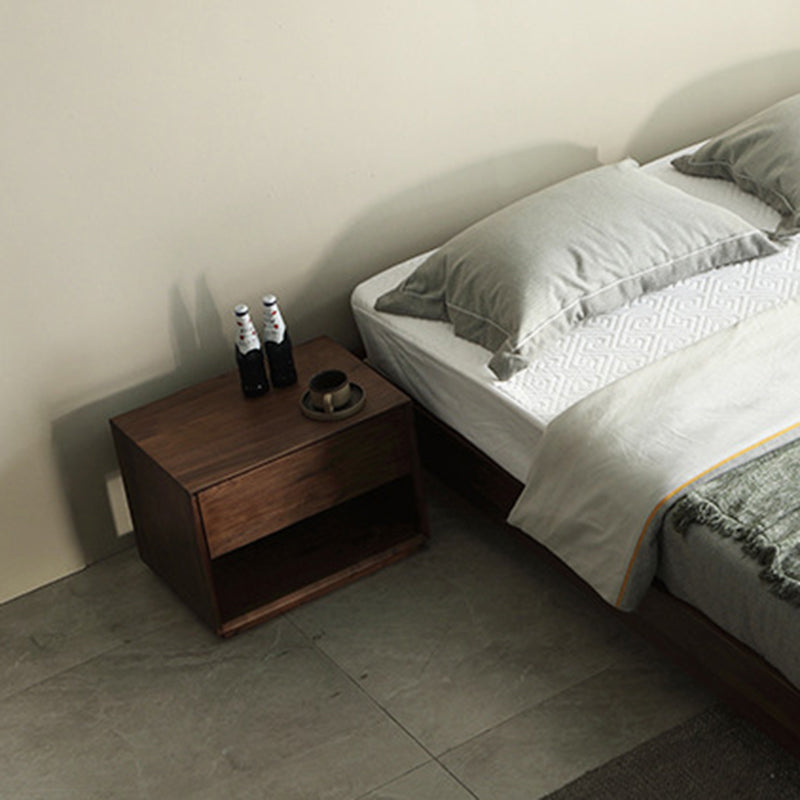 Modern Luxury Black Walnut Nightstand — Default - Black Walnut Color