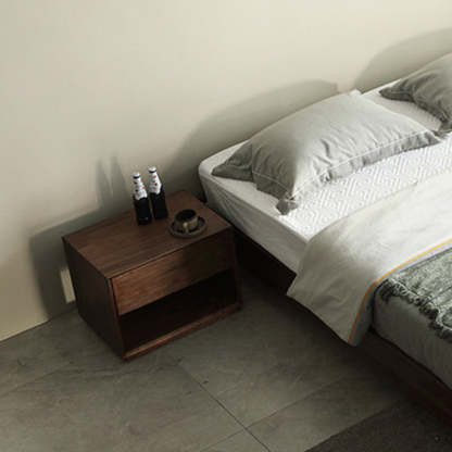 Modern Luxury Black Walnut Nightstand — Default - Black Walnut Color