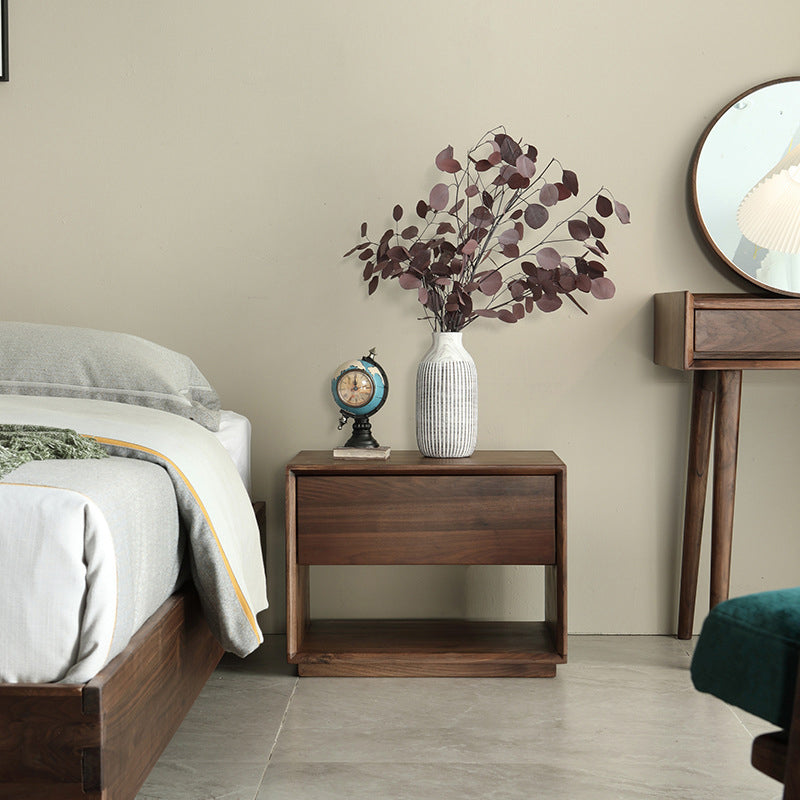 Modern Luxury Black Walnut Nightstand