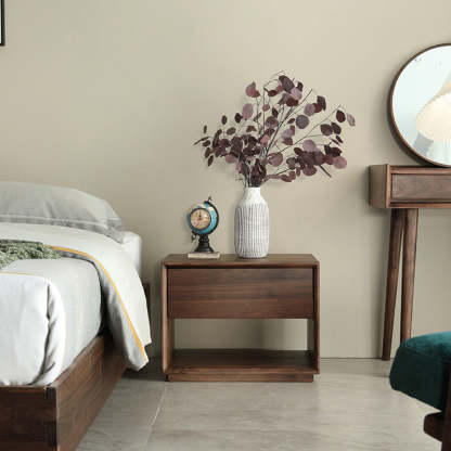 Modern Luxury Black Walnut Nightstand
