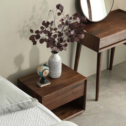 Modern Luxury Black Walnut Nightstand