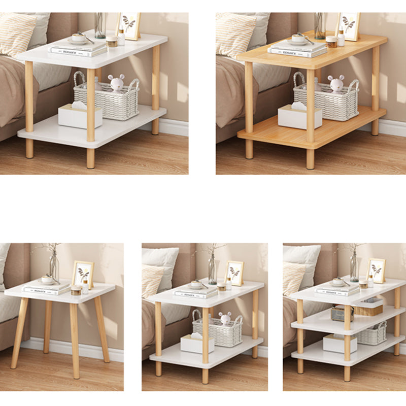Minimalist Wood Coffee Table 2-Tier