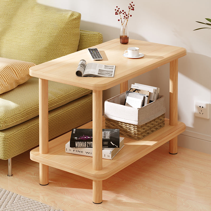 Minimalist Wood Coffee Table 2-Tier
