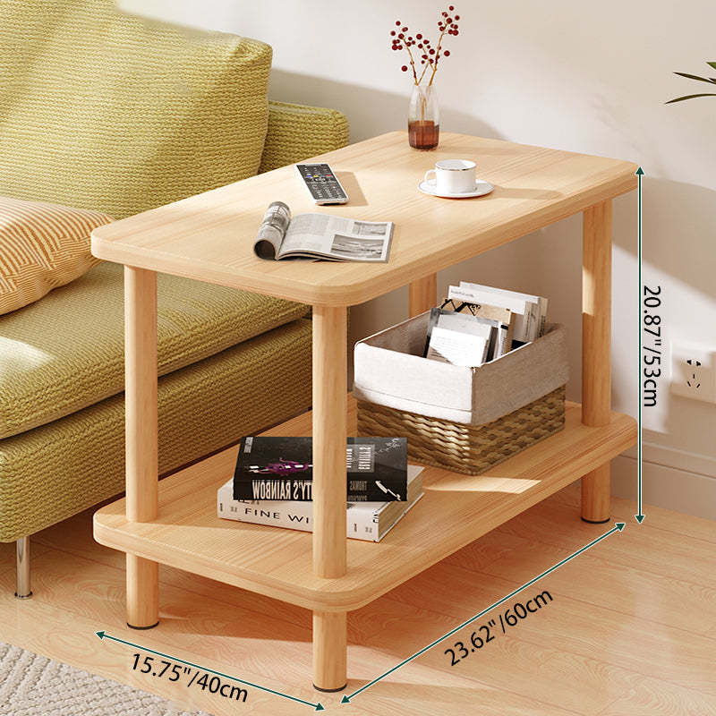 Minimalist Wood Coffee Table 2-Tier