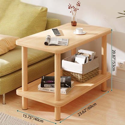 Minimalist Wood Coffee Table 2-Tier