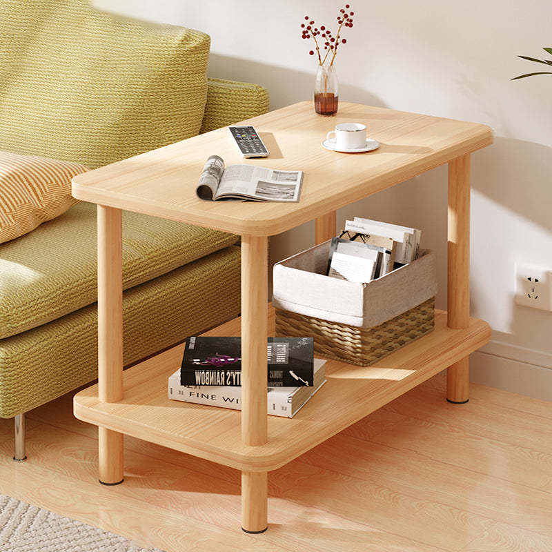 Minimalist Wood Coffee Table 2-Tier