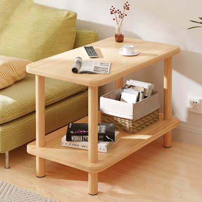 Minimalist Wood Coffee Table 2-Tier