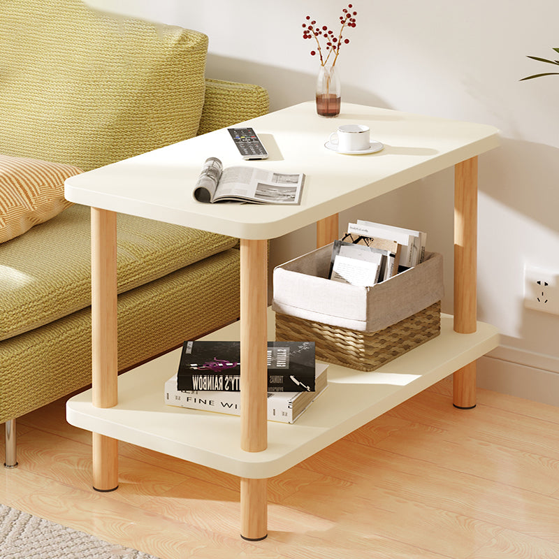 Minimalist Wood Coffee Table 2-Tier