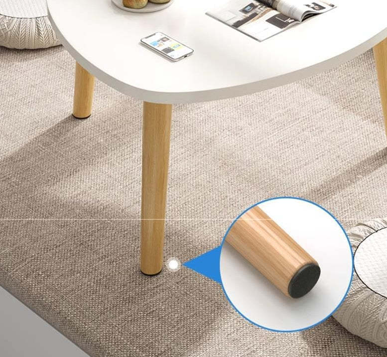 Minimalist Triangle Wood Tripod Coffee Table — Black