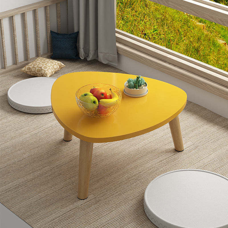 Minimalist Triangle Wood Tripod Coffee Table — Original Wood Color