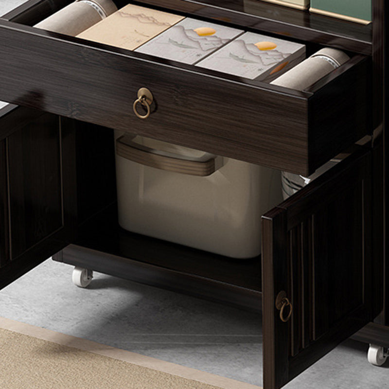 Chinese Bamboo Coffee Table 3-Cabinet