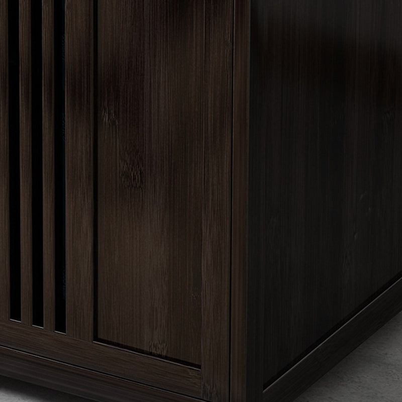 Chinese Bamboo Coffee Table 3-Cabinet