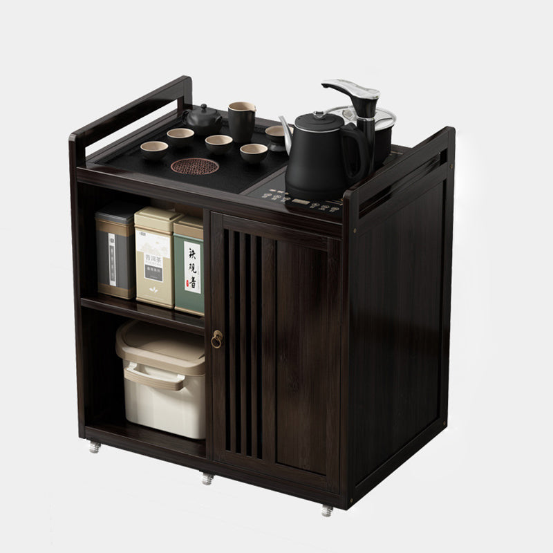 Chinese Bamboo Coffee Table 3-Cabinet