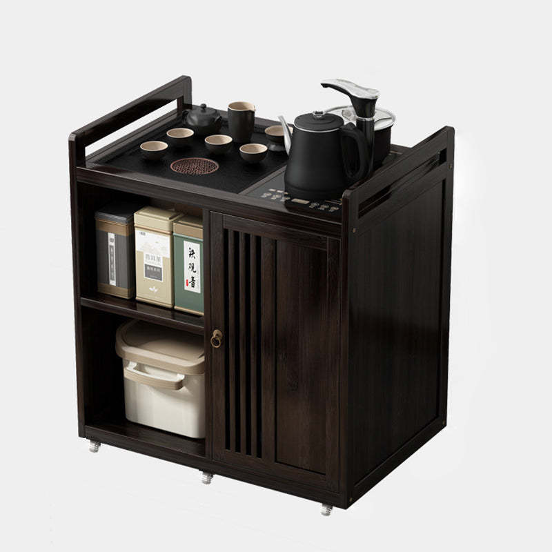 Chinese Bamboo Coffee Table 3-Cabinet