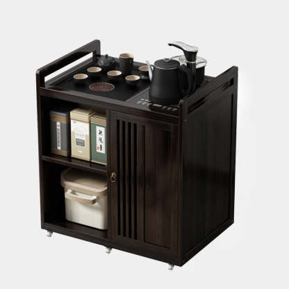 Chinese Bamboo Coffee Table 3-Cabinet