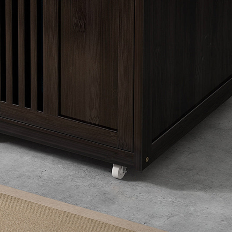 Chinese Bamboo Coffee Table 3-Cabinet