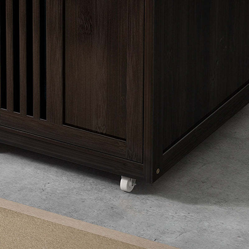 Chinese Bamboo Coffee Table 3-Cabinet